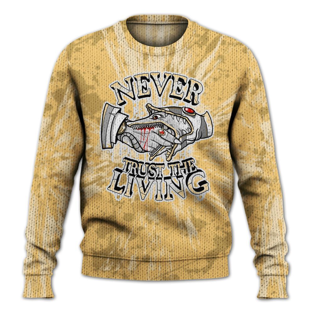 Knitted Sweater To Match Craft Paris 6s - Never Trusting Living Graphic Halloween