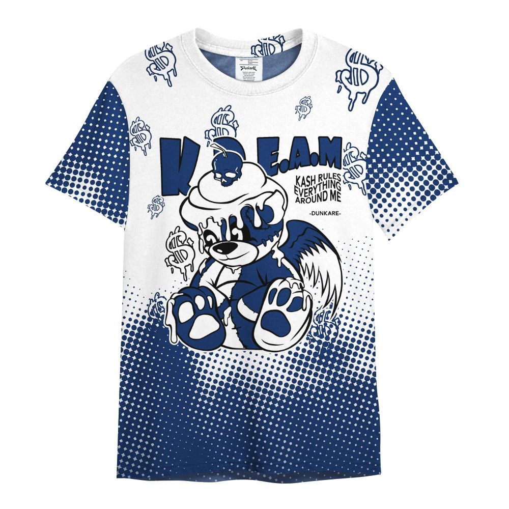 Shirt To Match High OG Deep Royal Blue 1s - Loot Bear Unique Drip All Over Print