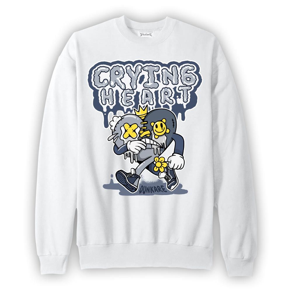Sweatshirt To match Low Diffused Blue 11s Sweatshirt - Crying Broken Heart Graphic Graphic