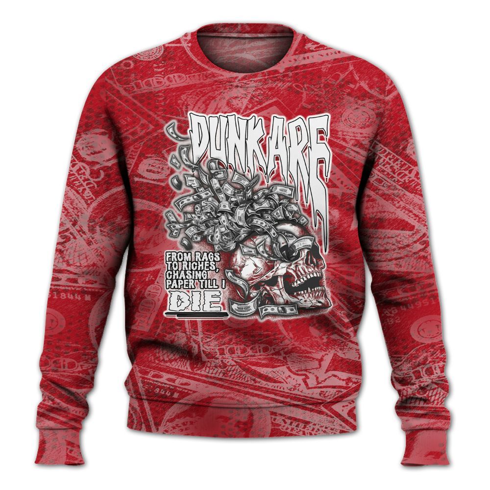 Sweatshirt To Match Bred Velvet 11s - From Rags To Riches All Over Print