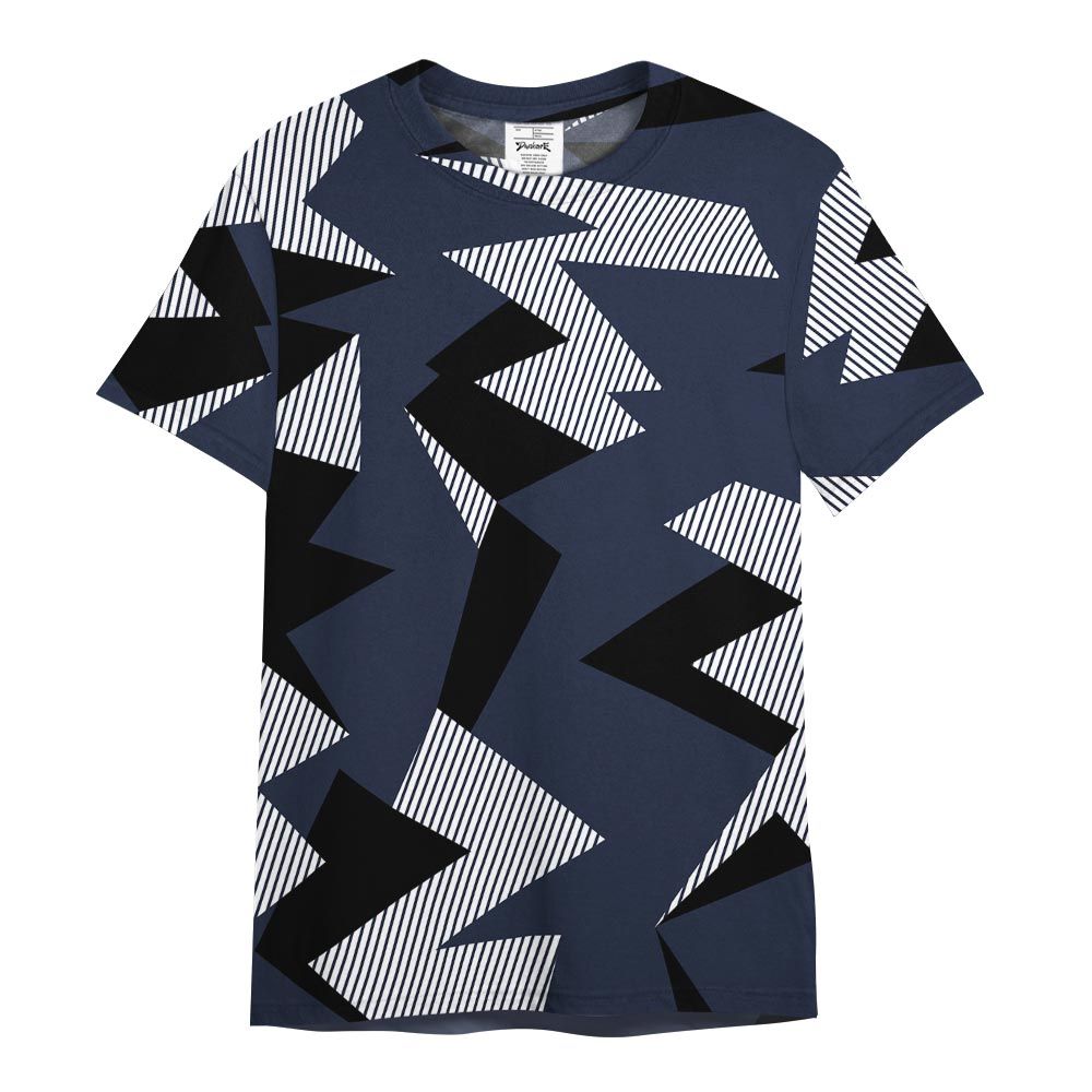 Shirt To Match Midnight Navy 13s - Geometric Camouflage Pattern Shirt Outfit