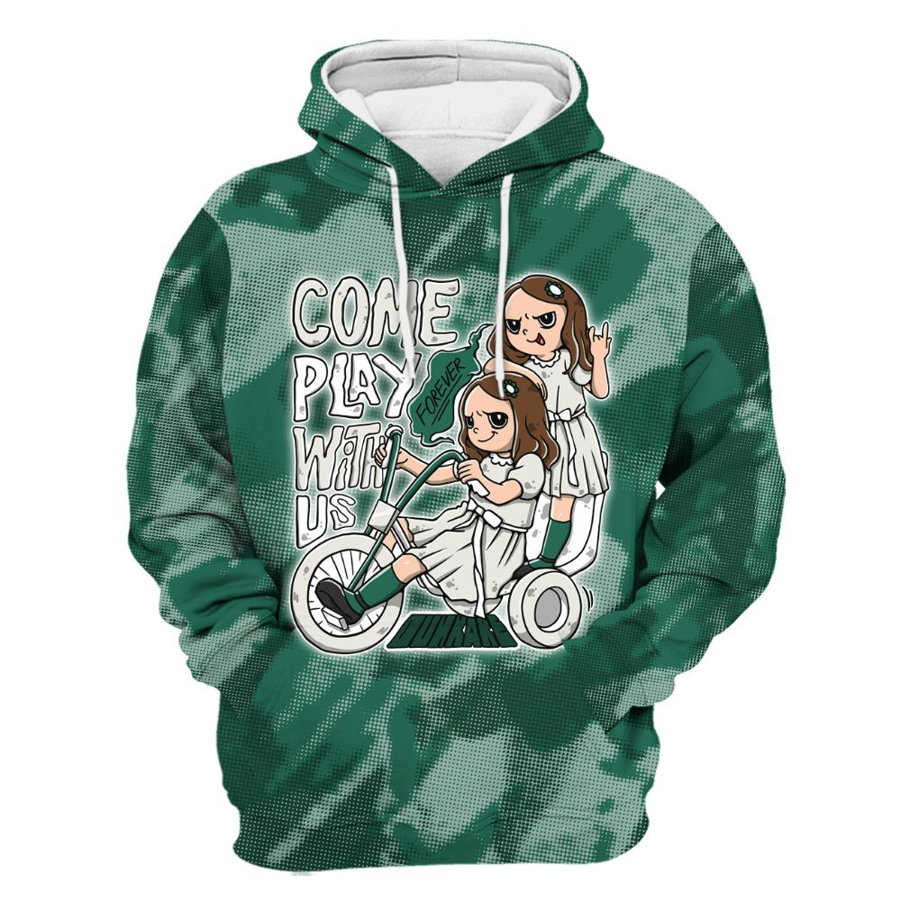 Hoodie To Match Oxidized Green 4s - Come Hangout Halloween Abstract Halftone All Over Print