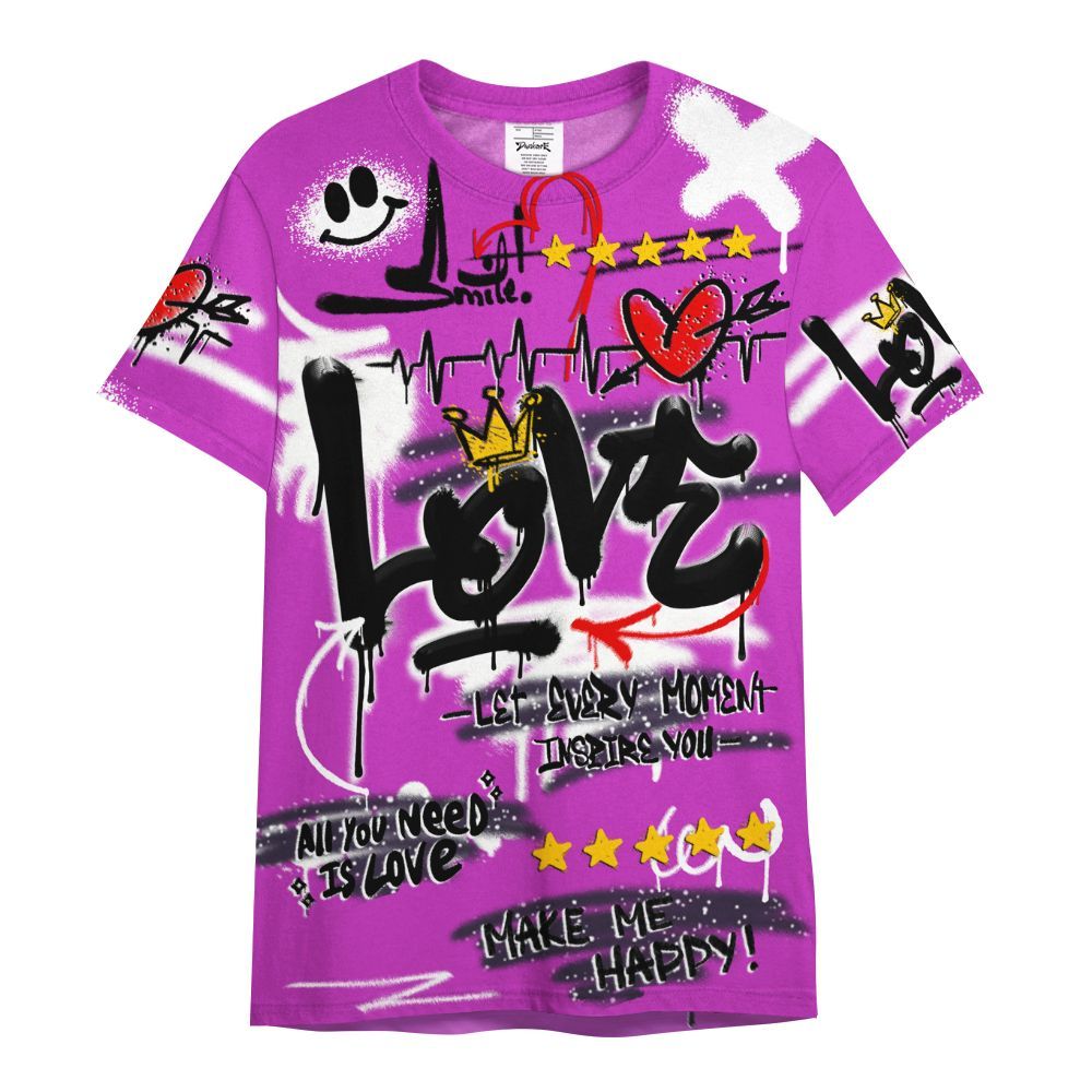 Shirt To Match Ja 2 Staregazer - Happy Love Beats Graffiti Streetwear All Over Print