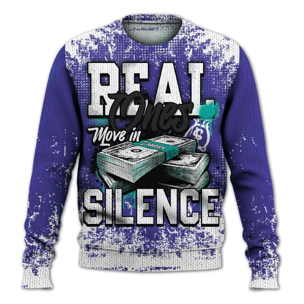 Sweater To Match Retro Grape 5s - Move In Silence Money Street Retro Graphic