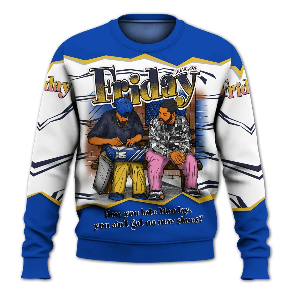 Sweatshirt To Match Brazil Racer Blue Yellow 3s - Friday Movie 90s TV All Over Print