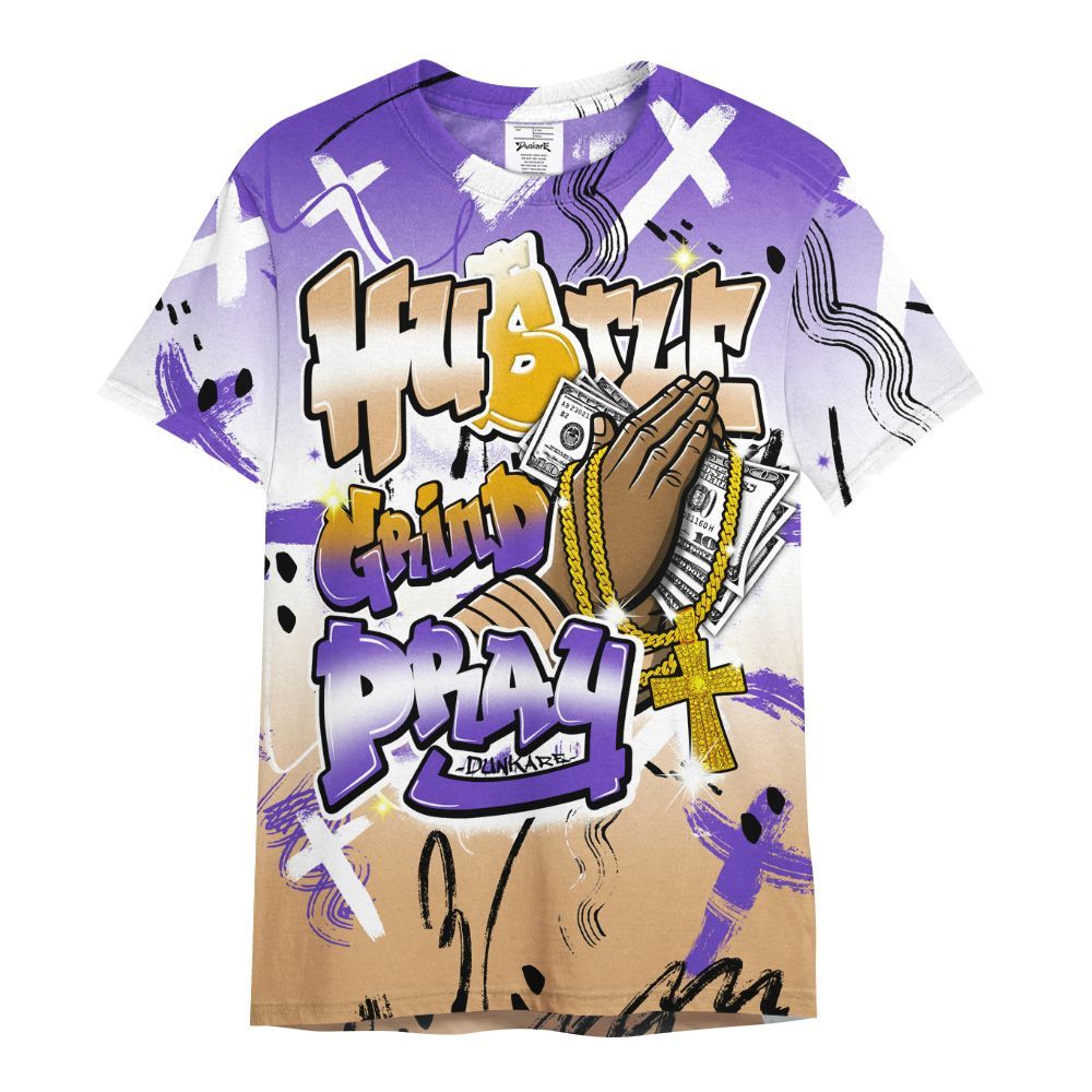 Shirt To Match SE Afrobeats 7s - Money Hustle Grind Pray All Over Print