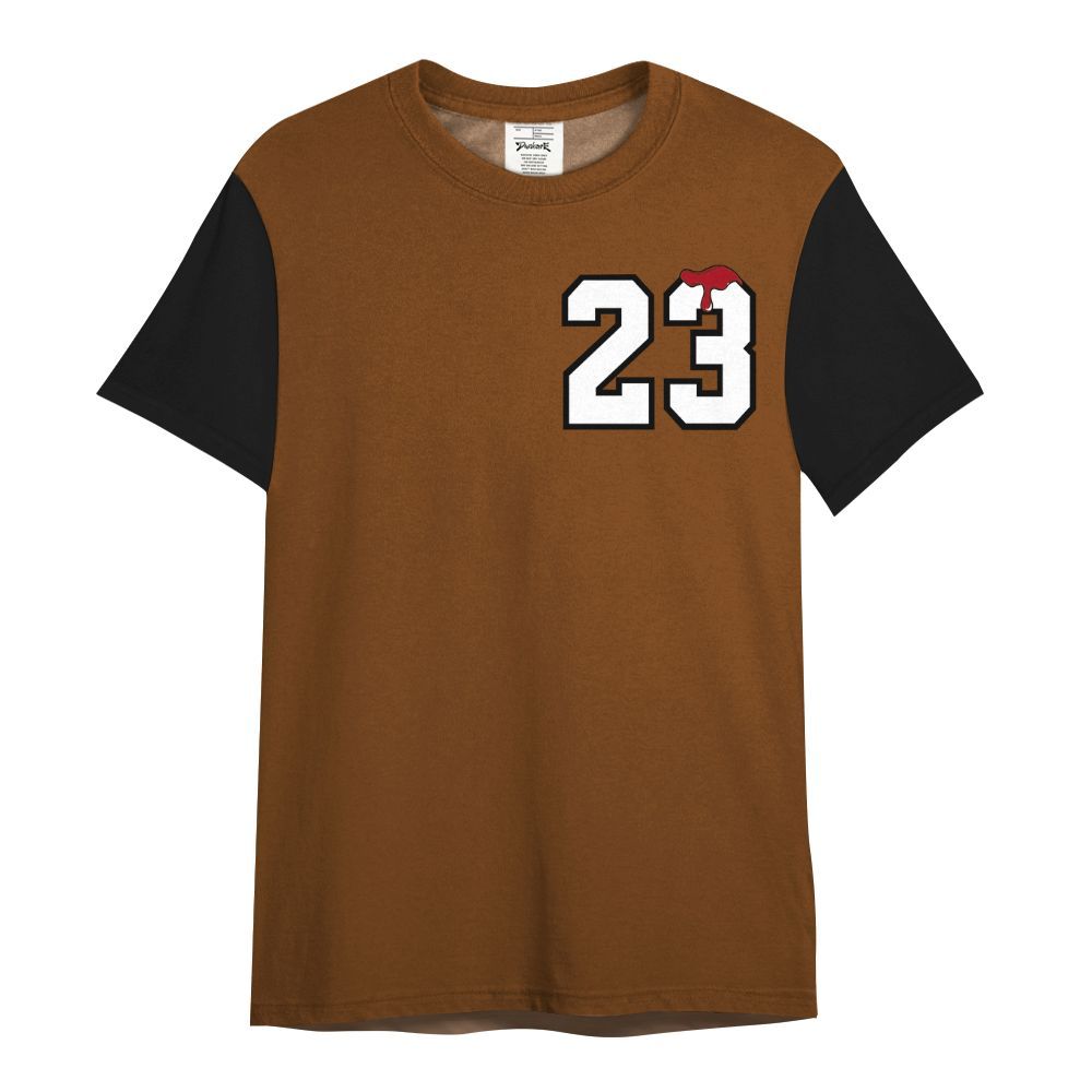 Shirt To Match Archaeo Brown 5s Varsity Jacket, Custom Name Number 23 Drip All Over Print