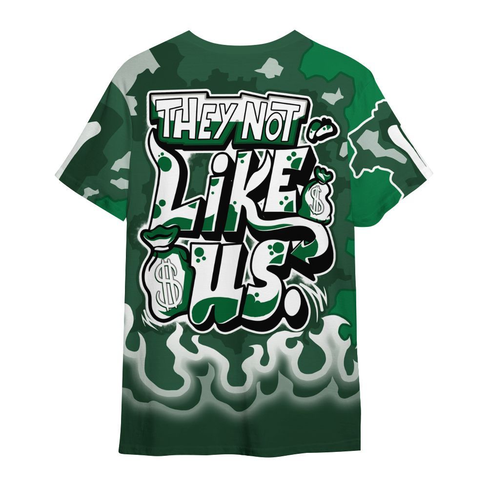 Shirt To Match Pine Green 13s - Dislike Us Graphic Burning Custom Name All Over Print