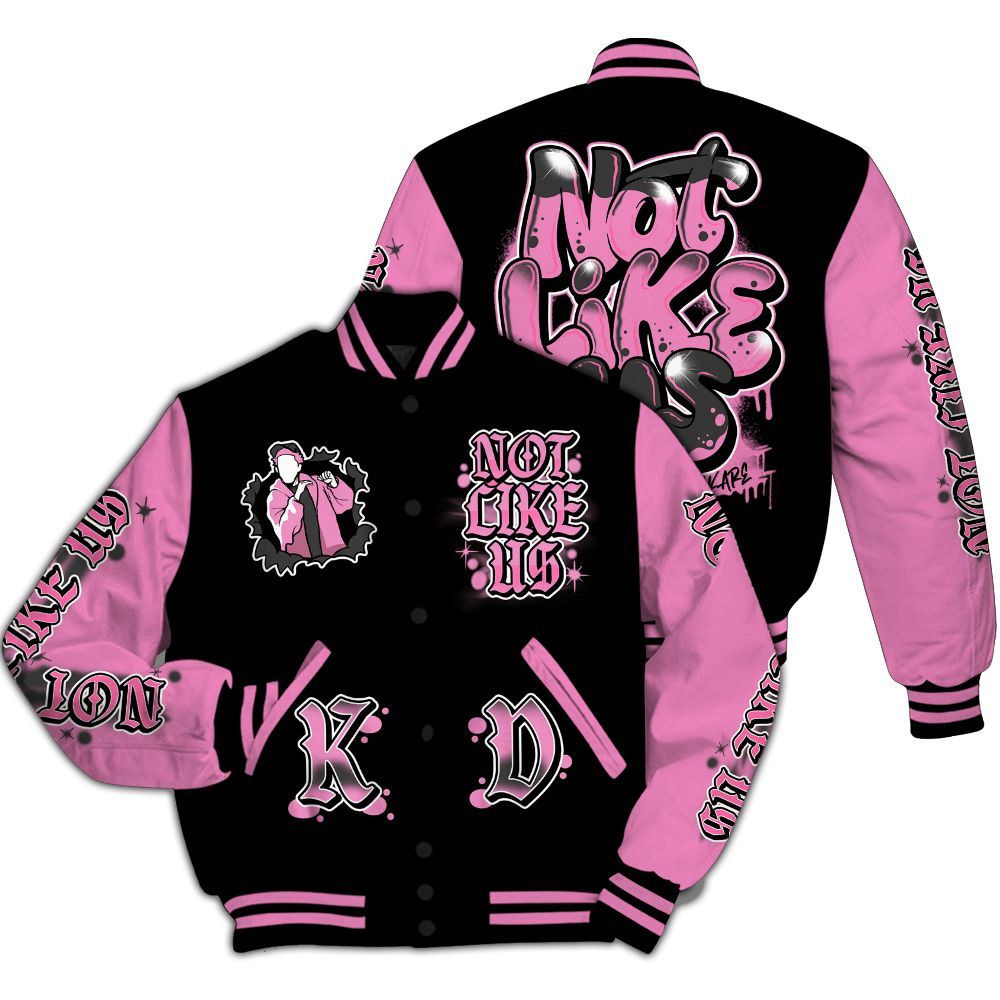 Varsity Jacket To Match Untouchable And Moments Black - None Like Us Graphic All Over Print