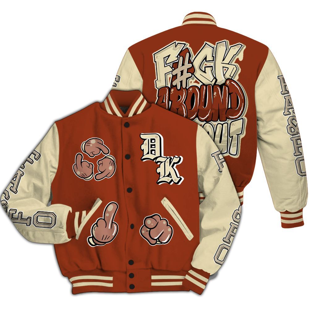 Varsity Jacket To Match Retro Eastside Golf 12s - F Around Find Out Graphic All Over Print