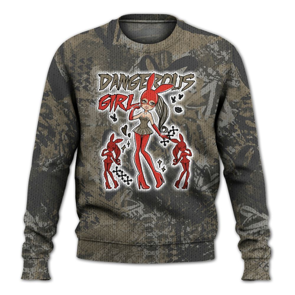 Knitted Sweater To Match Olive 9s - Dangerous.Girl Heart Grunge