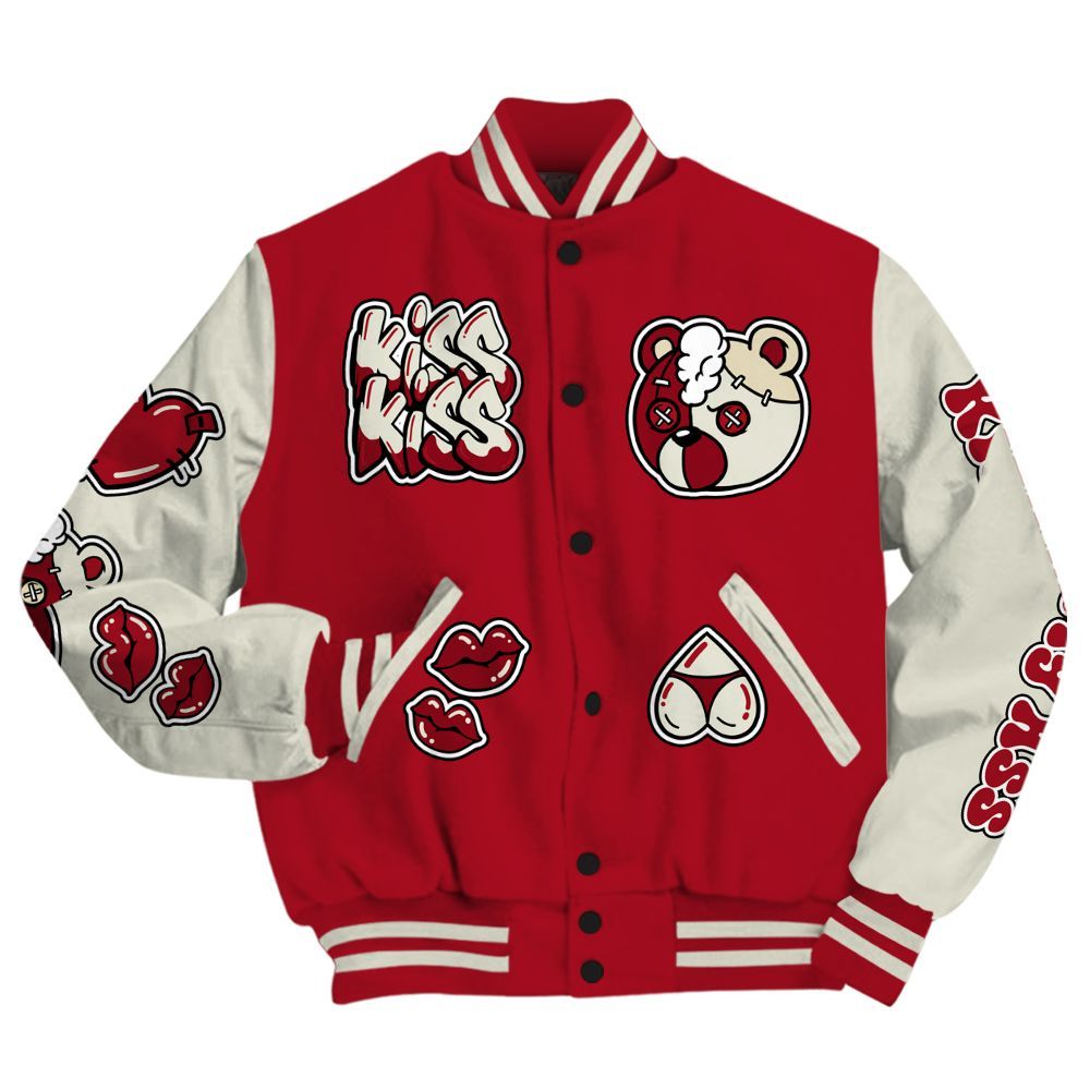 Varsity Jacket To Match 2025 High OG Cinnabar 1s - Kiss My Hugz All Over Print
