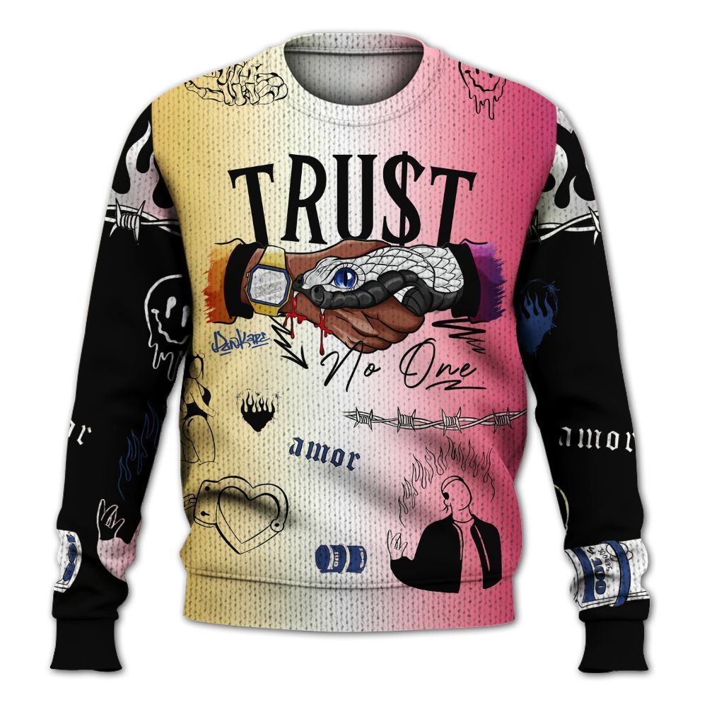 Knitted Sweater To Match Air Griffey Max Los Angeles 1s - Snake Trust No One