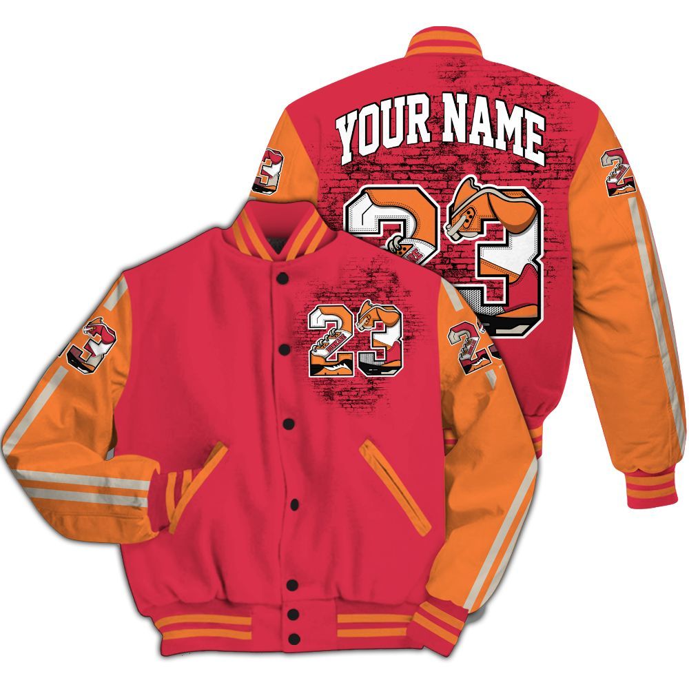 Varsity Jacket To Match Air Max Portal Bright Ceramic - Custom Name Number 23 5s All Over Print