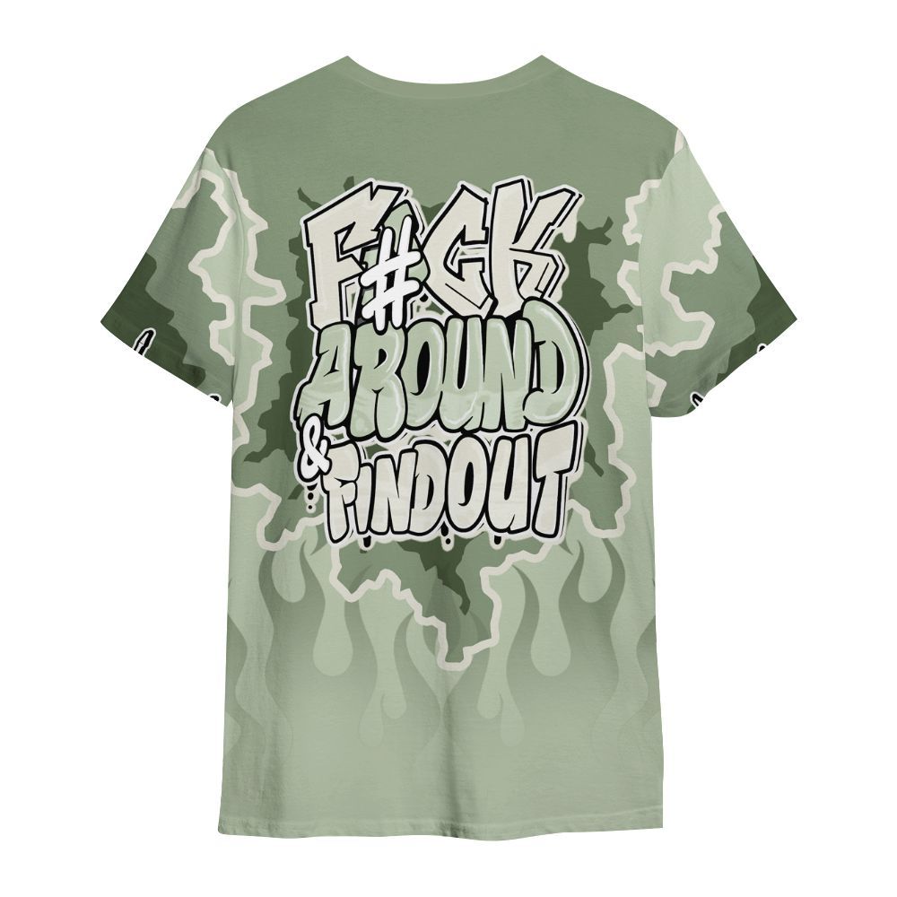 Shirt To Match Seafoam Sail 4s - F Around Find Out Graphic Trapped All Over Print