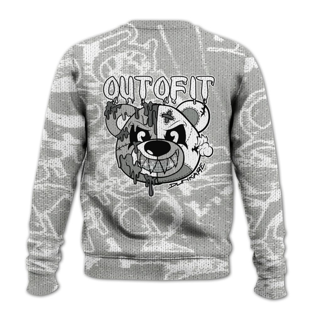 Knitted Sweater To Match Paris Cement Grey 4s - Out Of It Bear Avant-Garde