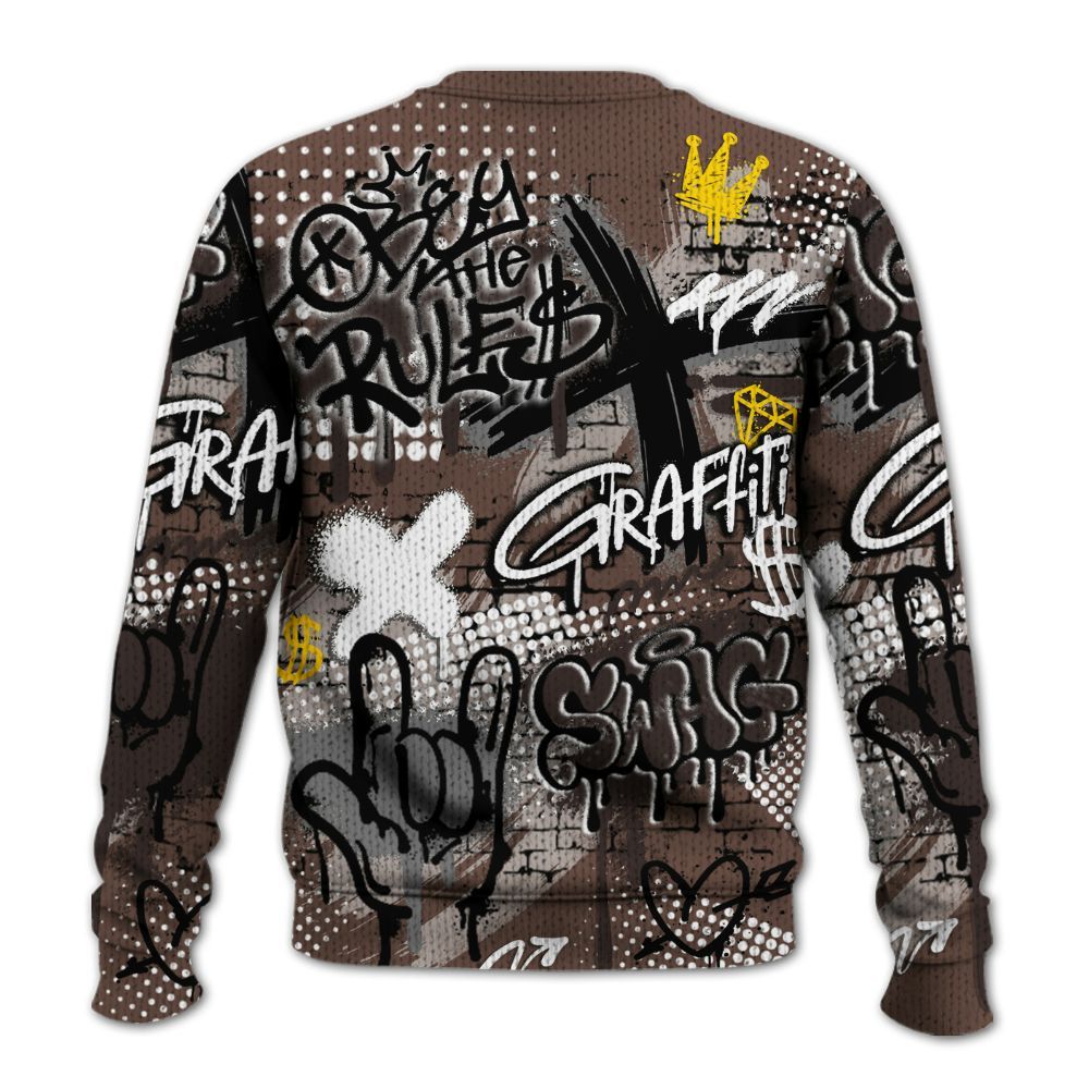 Knitted Sweater To Match Air Force 1 Low Escape - True It Real Graffiti Streetwear