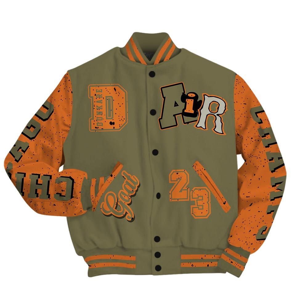 Varsity Jacket To Match Olive 5s Shirt - AIR Number 23 GOAT Baseball Varsity Jacket Unisex Outfit