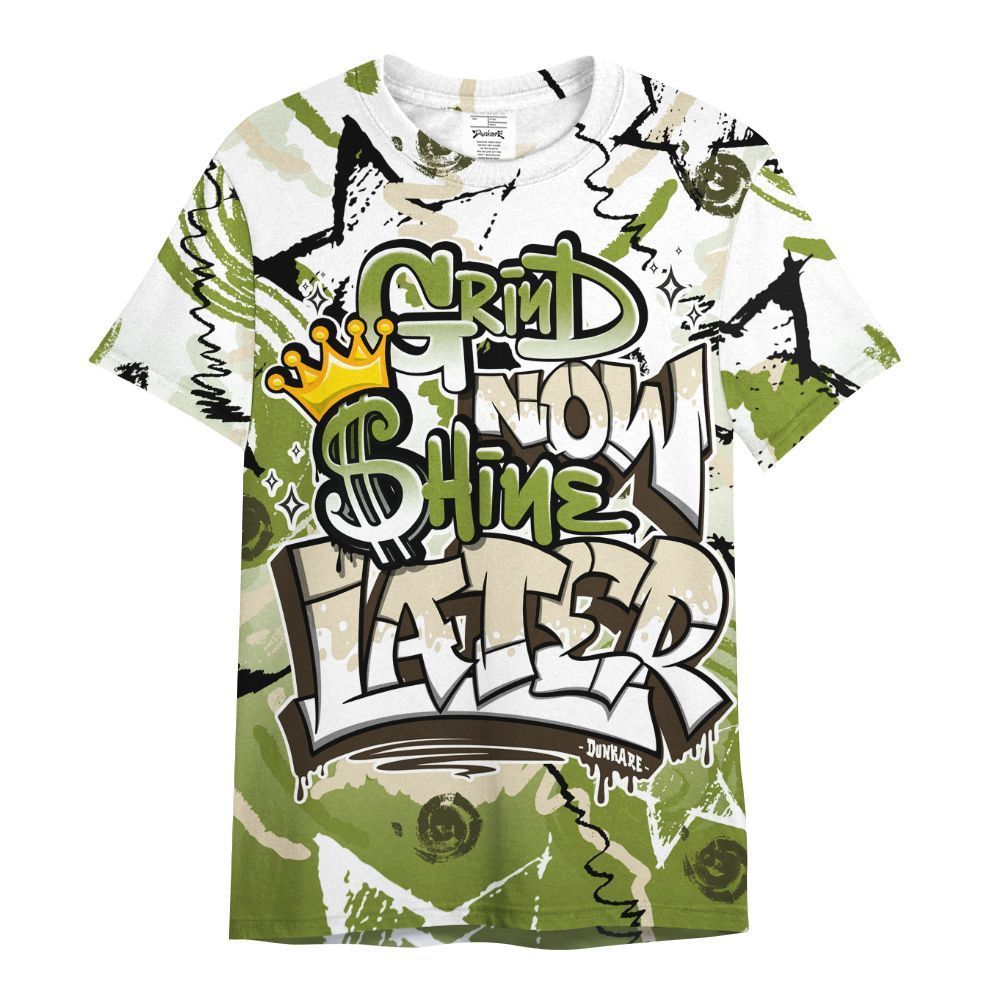 Shirt To Match SB Dunk Low Asparagus - Grind Shine Later Drip All Over Print