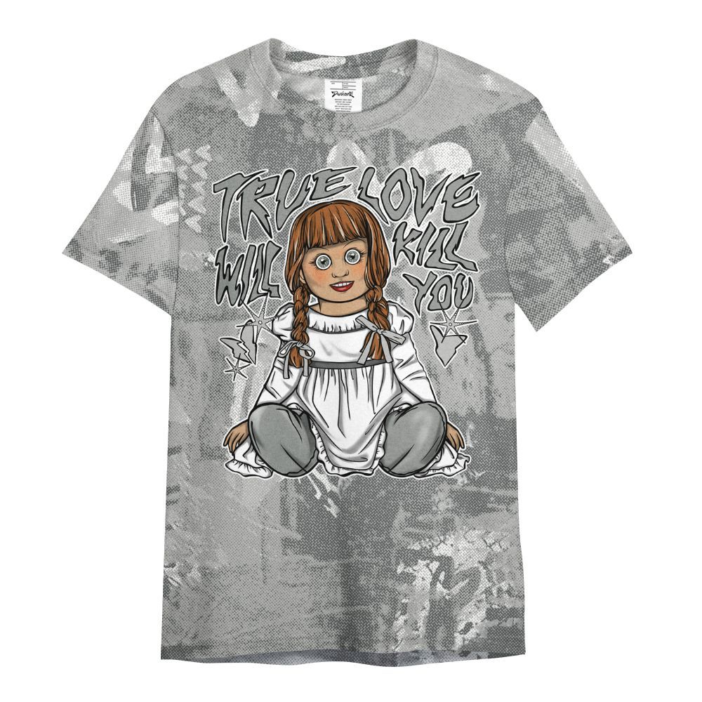 Shirt To Match Retro Wet Cement 4s - Genuine Loves Bear Heart Grunge All Over Print