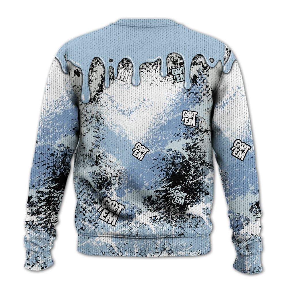 Knitted Sweater To Match Forget Me Not 4s - Dripping 23 Drip