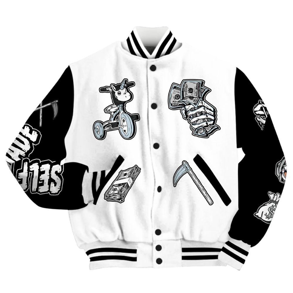 Varsity Jacket To Match Kobe 9 Protro Halo - Self Make Skeleton All Over Print