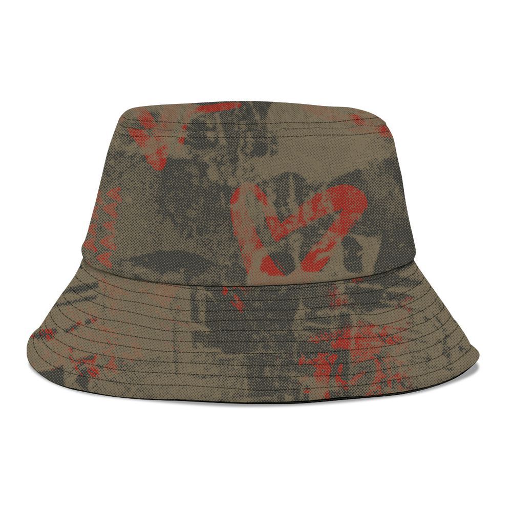 Bucket Hat To Match Olive 9s - Sneakerz Girlz Heart Grunge Graphic
