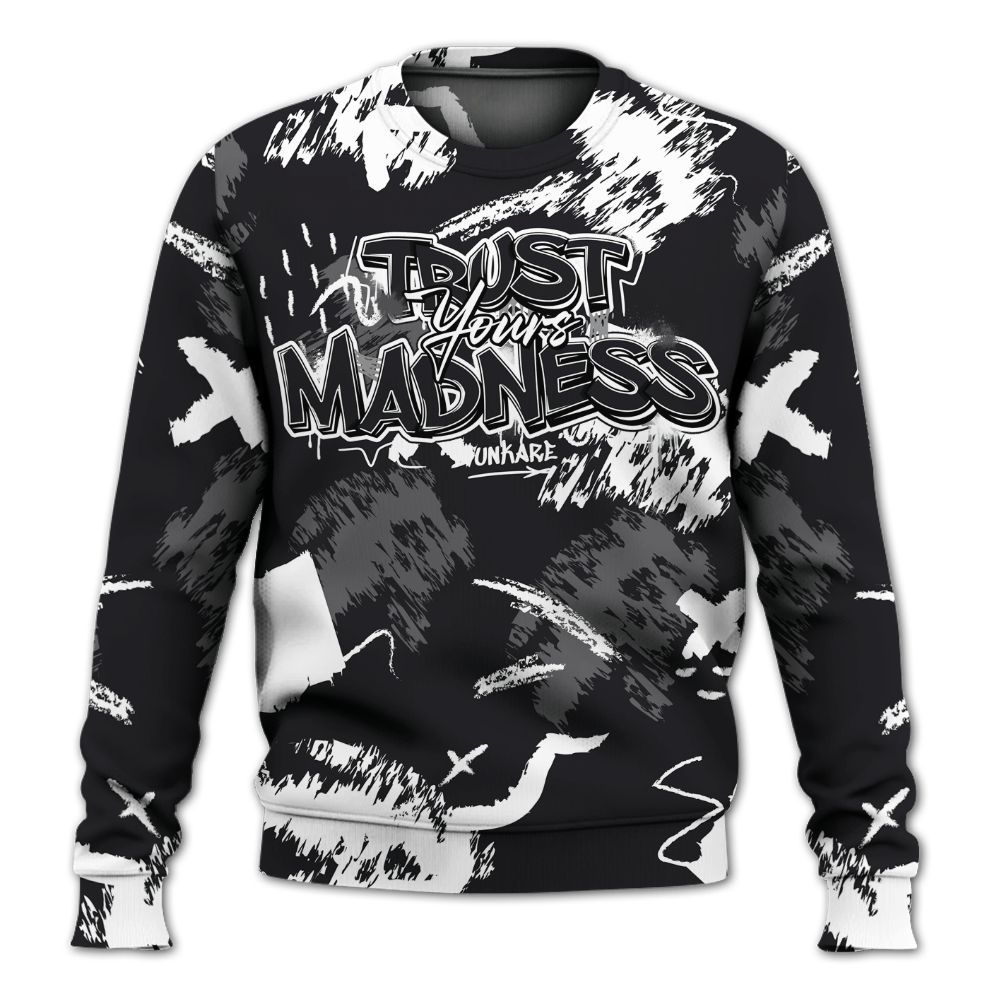 Sweatshirt To Match White Thunder 4s - Trust Your Madness Retro All Over Print