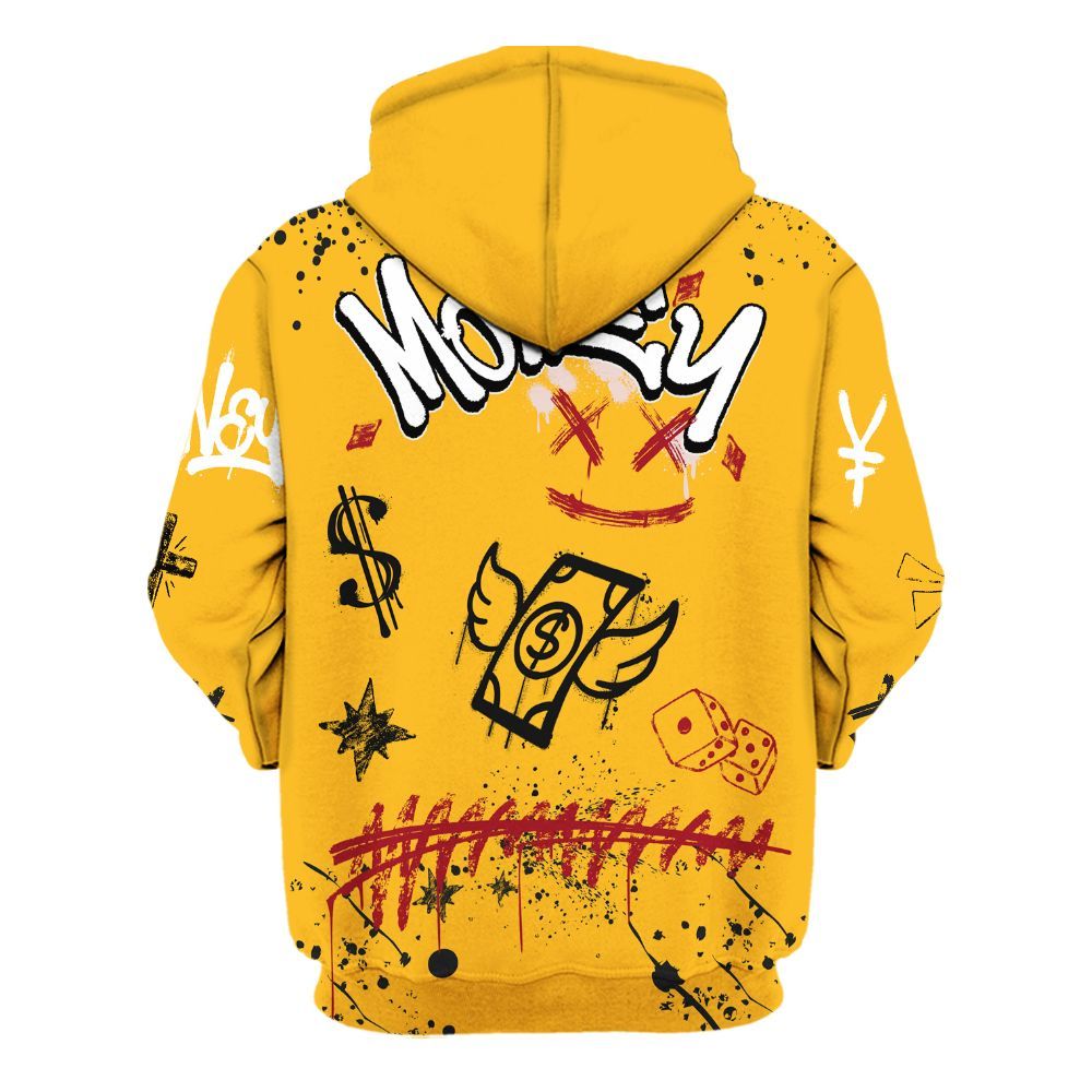 Hoodie To Match White Taxi 12s Shirt, Everybody Paid In Full Crayon All Over Print