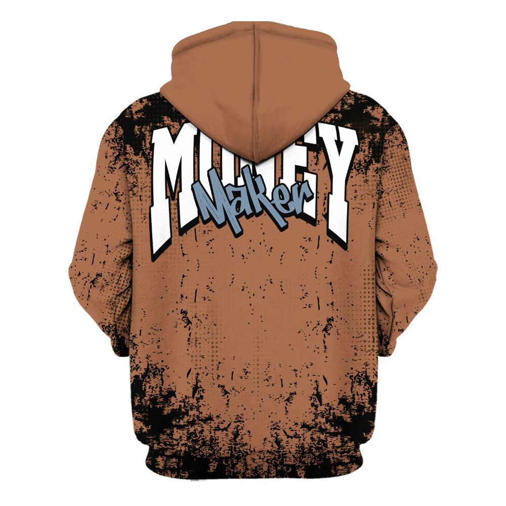 Hoodie To Match Air Foamposite Metallic Copper - Move In Silence Money Street Retro All Over Print