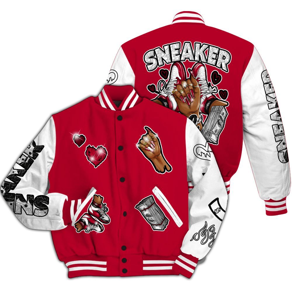 Varsity Jacket To Match Retro Chicago 2s - Sneakerz Girlz All Over Print
