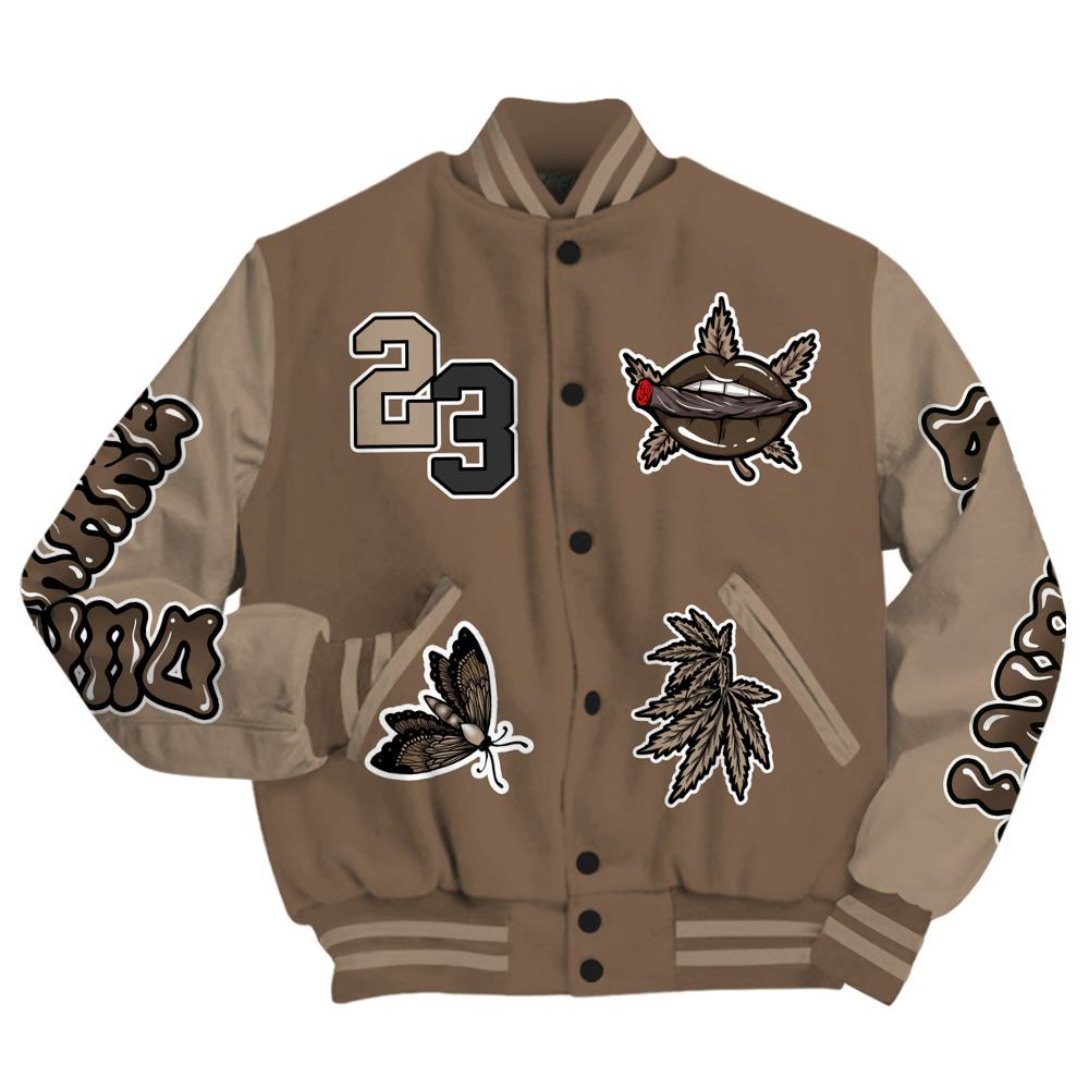 Varsity Jacket To Match Dark Mocha Jack - Bluntz Unique All Over Print