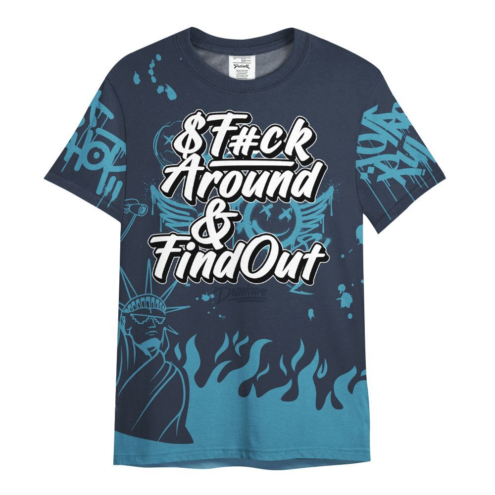 Shirt To Match Retro Obsidian 13s - Graphic Fck Around Find Out All Over Print