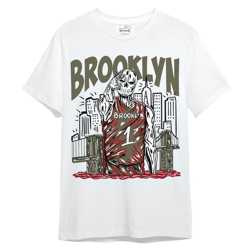 Shirt To Match Low OG Medium Olive 1s - Brooklyn's Skeleton Unisex Shirt