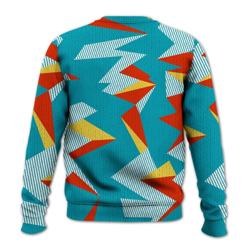 Knitted Sweater To Match Dunk Low KD 17 N7 - Geometric Camouflage Pattern