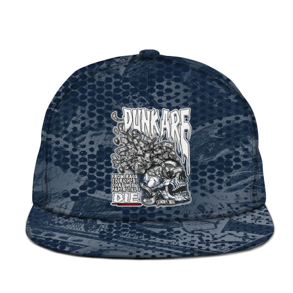 Snapback To Match White Midnight Navy 6s - From Rags To Riches Graphic