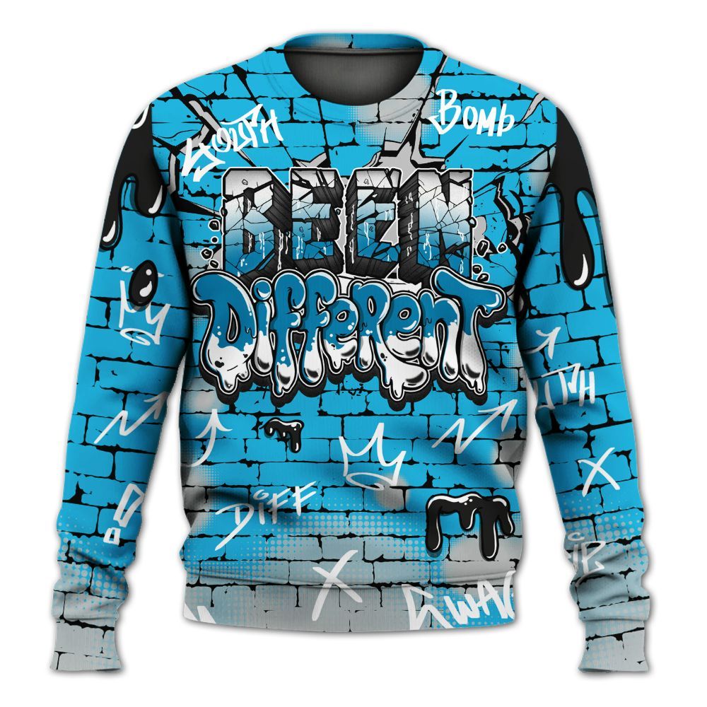 Sweatshirt To Match Black University Blue 2026 14s - Been Different All Over Print