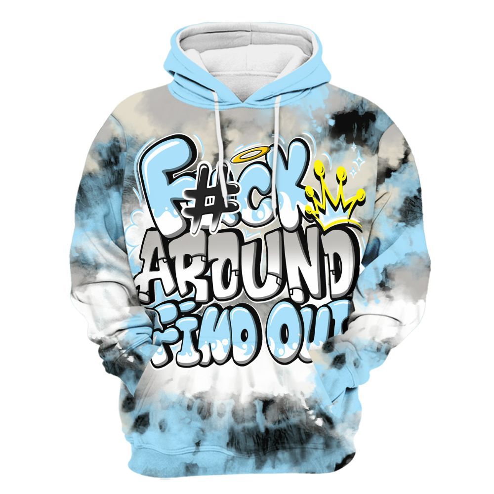 Hoodie To Match Retro SoleFly 13s - Tie Dye FK Around Find Out All Over Print