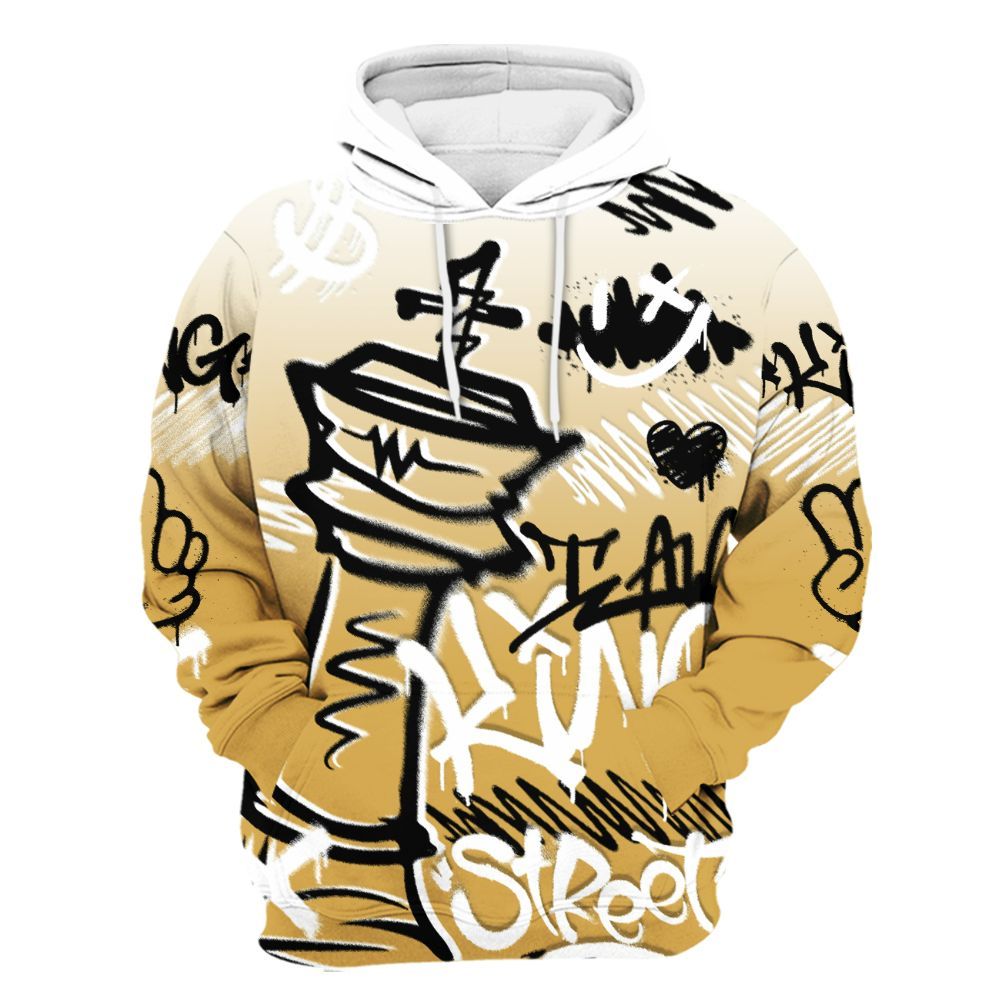 Hoodie To Match Retro Light Ginger 14s - Street King Chess Streetwear All Over Print