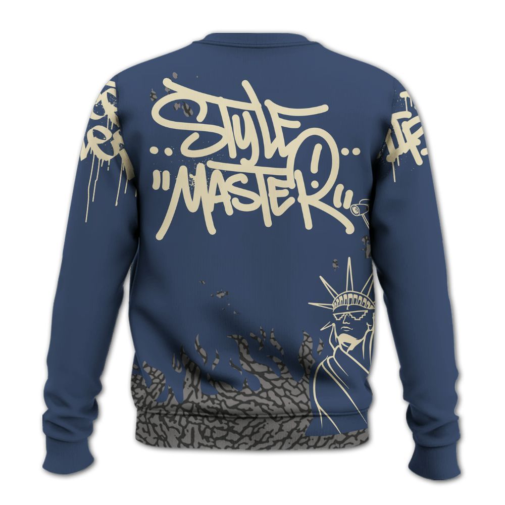 Sweatshirt To Match Diffused Blue 3s - Graphic Fck Around Find Out All Over Print