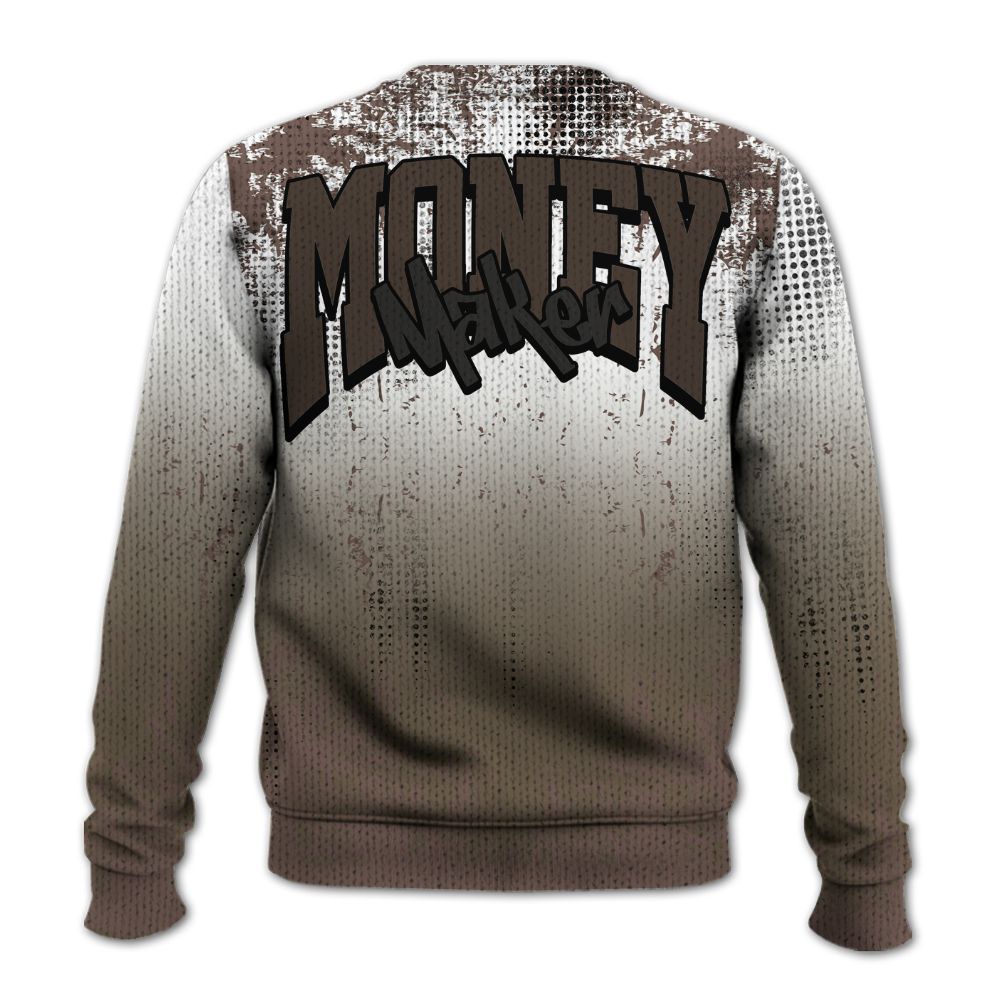 Sweater To Match AMM Dark Mocha 4s - Move In Silence Money Street Retro Graphic