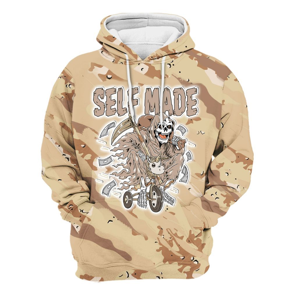 Hoodie To Match Desert Camo 3s - Self Make Skeleton Colored All Over Print