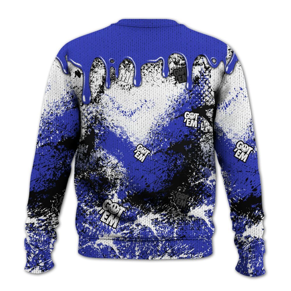 Knitted Sweater To Match Retro Black Concord 12s - Dripping 23 Drip