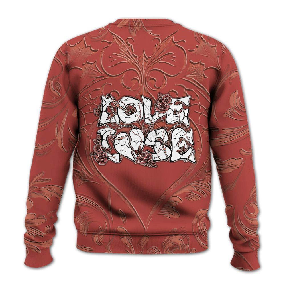 Sweatshirt To Match Dune Red 13s - Loves Lose Gothic All Over Print