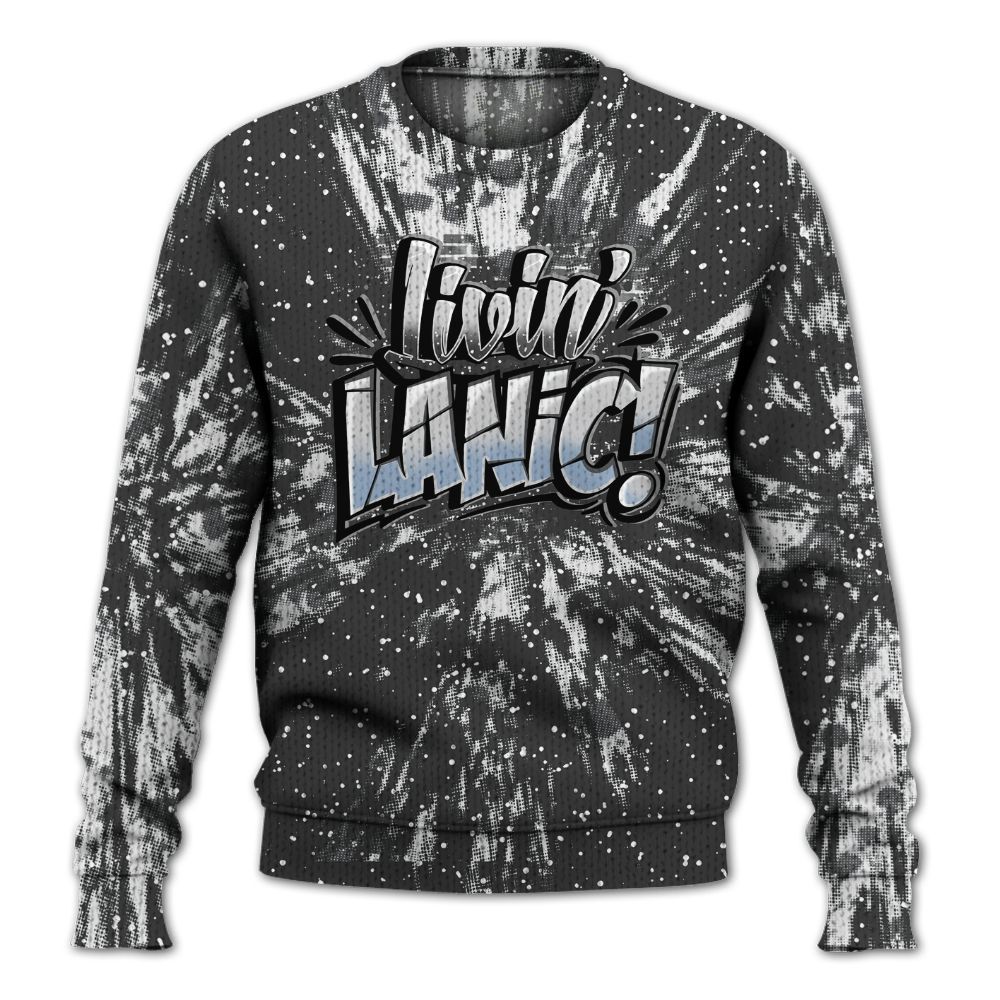 Knitted Sweater To Match Reverse Black White 6s - Living Large Graphic Luxury
