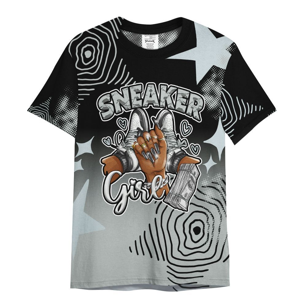 Shirt To Match Black Wolf Grey 12s - Sneakerz Girlz Unique Starz All Over Print