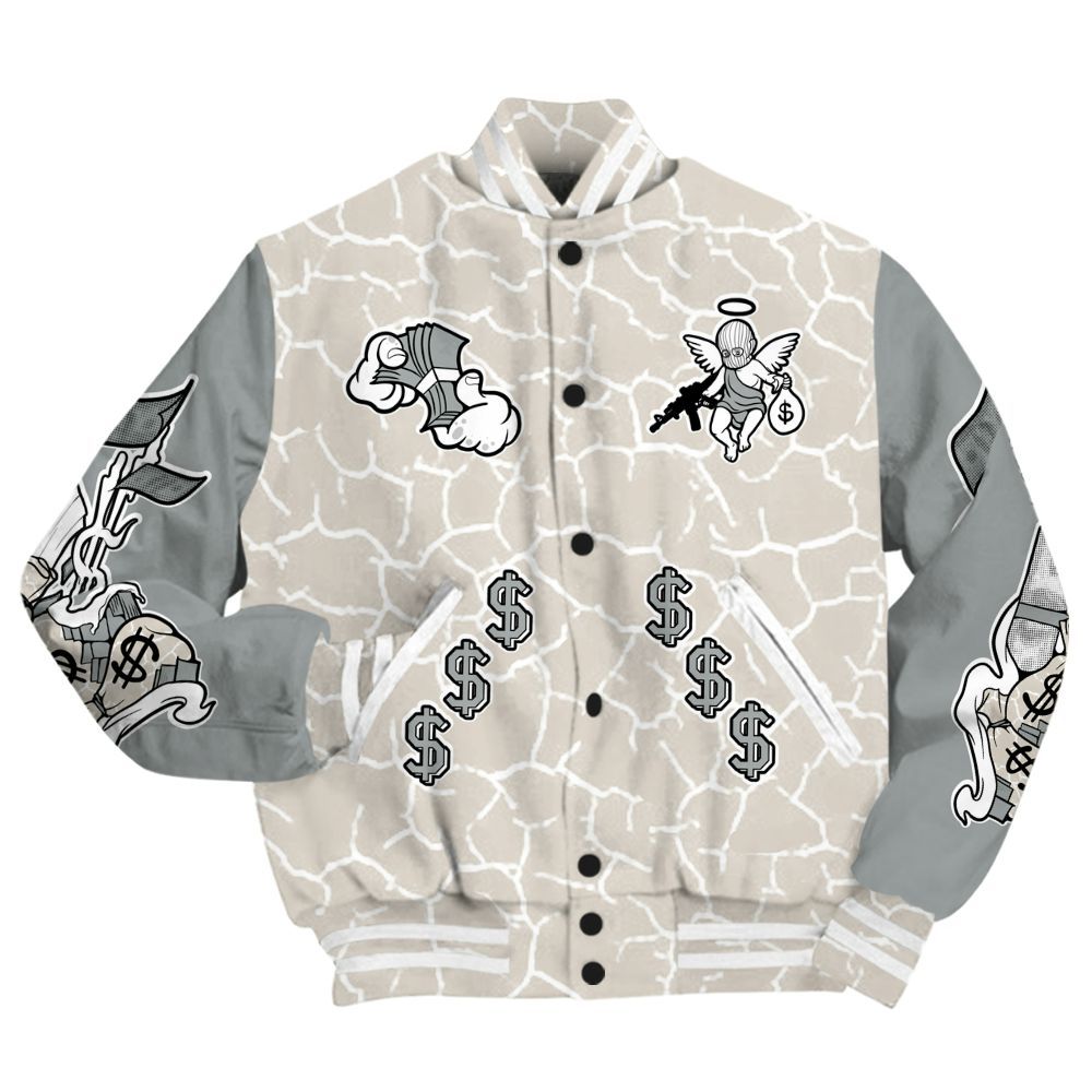Varsity Jacket To Match Retro Pure Money 3s - Ones Move In Silence All Over Print