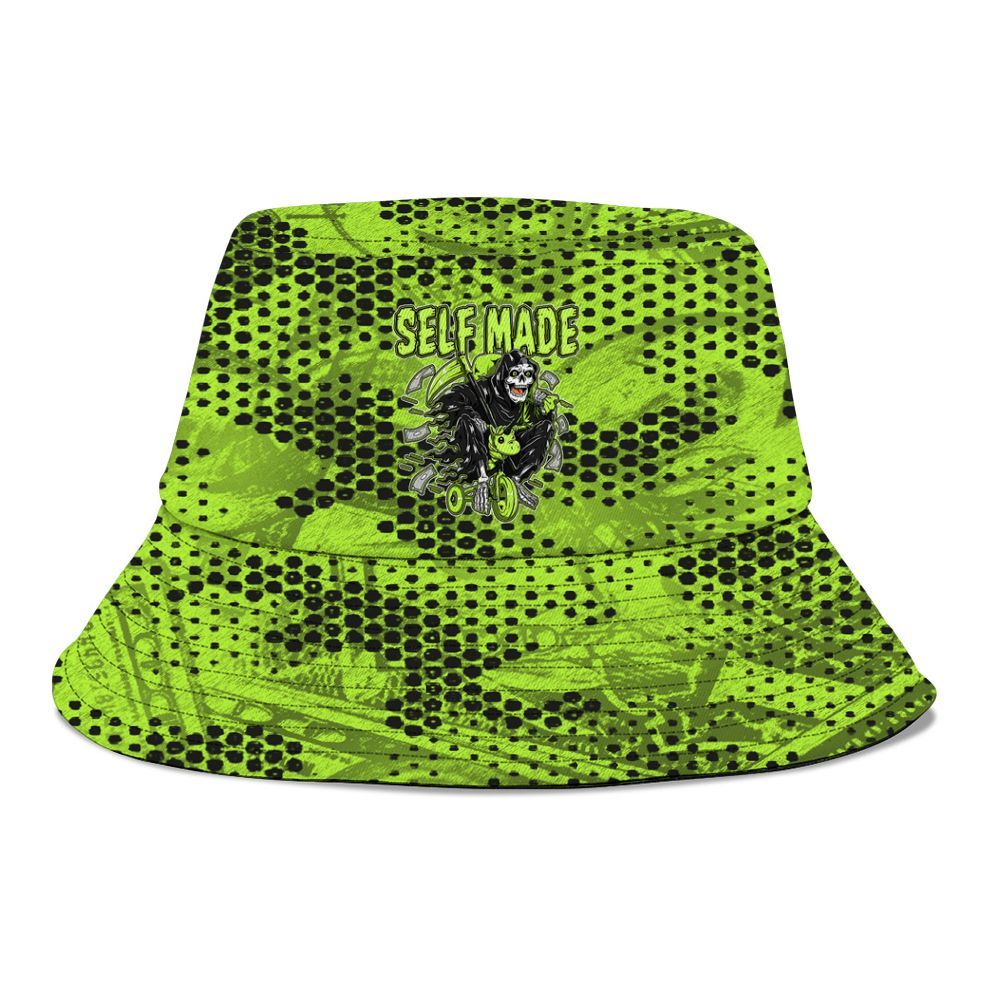 Bucket Hat To Match Air Force 1 Low Dance Volt - Self Make Skeleton Banknotes Art Graphic