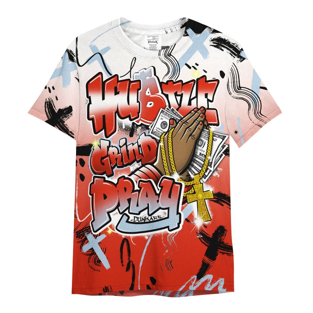 Shirt To Match Retro Cherry 11s - Money Hustle Grind Pray All Over Print