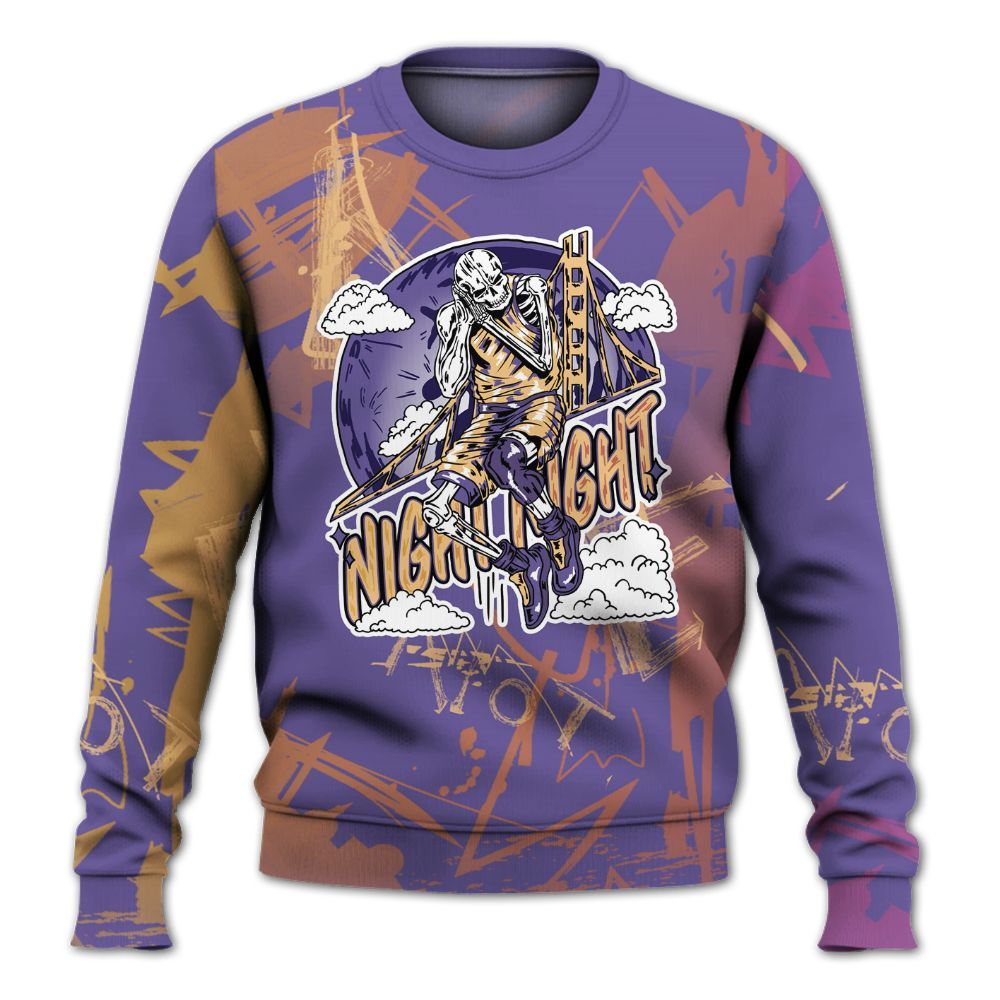 Sweatshirt To Match Book Sunset 1s - Seeya Skeleton Messyz All Over Print